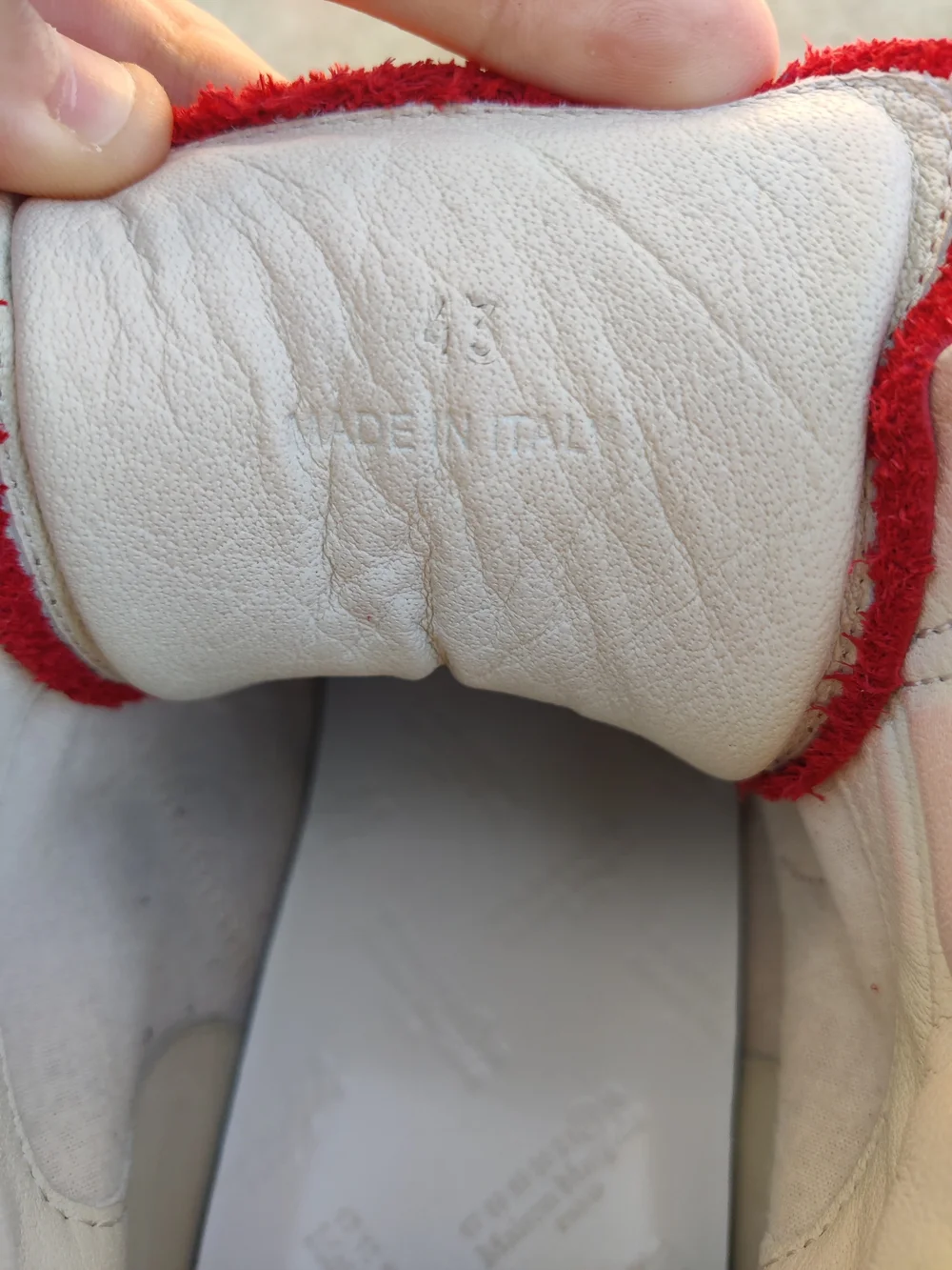 Maison Martin Margiela Red High-Top Velcro Sneakers MESSAGE MY NUMBER 5107534561